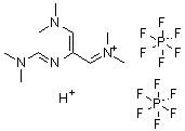 structure of CAS# 295316-07-3, N-[3-(Dimethylamino)-2-[[(dimethylamino)methylene]amino]-2-propenylidene]-N-methylmethanaminium hexafluorophosphate(1-) mono[hexafluorophosphate(1-)]