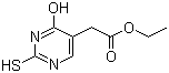 CAS # 29571-39-9, Ethyl 2-(4-hydroxy-2-mercaptopyrimidin-5-yl)acetate, 4-Hydroxy-2-mercapto-5-pyrimidineacetic acid ethyl ester, NSC 123141