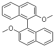 CAS # 2960-93-2, 2,2'-Dimethoxy-1,1'-binaphthalene, 2,2'-Dimethoxy-1,1'-binaphthyl, 2,2'-Dimethoxy-1,1'-dinaphthyl, NSC 244962, NSC 37210