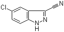 structure of CAS# 29646-35-3, 5-Chloro-1H-indazole-3-carbonitrile