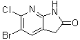 structure of CAS# 297757-11-0, 5-溴-6-氯-1,3-二氢-2H-吡咯并[2,3-b]吡啶-2-酮