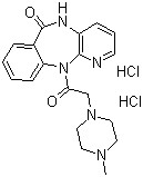 structure of CAS# 29868-97-1, Pirenzepine hydrochloride