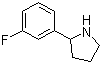structure of CAS# 298690-72-9, 2-(3-氟苯基)-吡咯烷