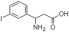 structure of CAS# 299169-95-2, 3-氨基-3-(3-碘苯基)丙酸