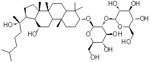 CAS # 30010-01-6, Dihydroginsenoside Rg3, (3beta,12beta)-12,20-Dihydroxydammaran-3-yl 2-O-beta-D-glucopyranosyl-beta-D-glucopyranoside, 24,25-Dihydroginsenoside Rg3, 2H-Ginsenoside Rg3