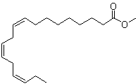 structure of CAS# 301-00-8, (9Z,12Z,15Z)-9,12,15-Octadecatrienoic acid methyl ester