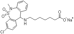 structure of CAS# 30123-17-2, Tianeptine sodium salt