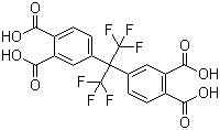 structure of CAS# 3016-76-0, 4,4'-(2,2,2-三氟-1-三氟甲基)亚乙基双(1,2-苯二甲酸)