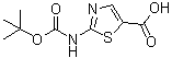 structure of CAS# 302964-02-9, 2-(tert-Butoxycarbonylamino)thiazole-5-carboxylic acid