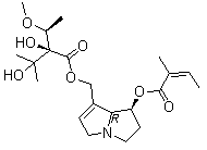structure of CAS# 303-34-4, 毛果天芥菜碱