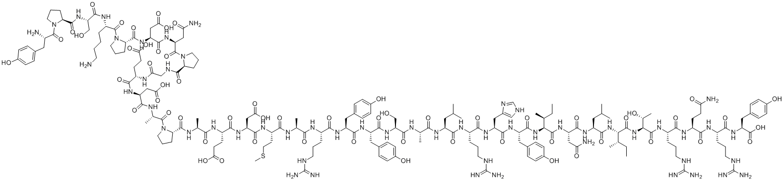 structure of CAS# 303052-45-1, 神经肽Y(29-64)