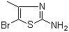 CAS # 3034-57-9, 2-Amino-5-bromo-4-methylthiazole, 2-Amino-5-bromo-4-methyl-1,3-thiazole