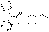 CAS 登录号：303984-47-6, (Z)-1-苯基-3-(4-(三氟甲基)苯基亚氨)吲哚啉-2-酮