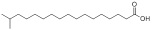 CAS # 30399-84-9, Isooctadecanoic acid, Isostearic acid, Isostearic acid 873, Isostearic acid EX, Jaric I 18CG, Jaric I 18IG, Prisorin ISAC 3505, Prisorine 3501, Prisorine 3502, Prisorine 3505, Prisorine 3508, UCN 96.319, Unimac 5680