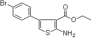 structure of CAS# 306934-99-6, 2-Amino-4-(4-bromophenyl)thiophene-3-carboxylic acid ethyl ester