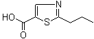 CAS # 30709-69-4, Tizoprolic acid, 2-Propyl-5-thiazolecarboxylic acid, RU 15350