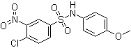 structure of CAS# 30751-26-9, 4-Chloro-N-(4-methoxyphenyl)-3-nitrobenzenesulfonamide