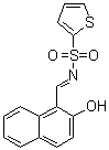 structure of CAS# 307543-71-1, N-[(2-Hydroxy-1-naphthalenyl)methylene]-2-thiophenesulfonamide