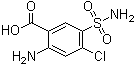 structure of CAS# 3086-91-7, 4-氯-5-氨磺酰邻氨基苯甲酸