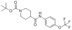 structure of CAS# 308830-70-8, Tert-butyl 4-{[4-(trifluoromethoxy)phenyl]carbamoyl}piperidine-1-carboxylate