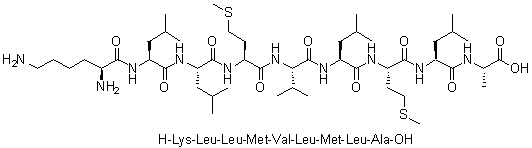 CAS 登录号：309729-05-3, L-赖氨酰-L-亮氨酰-L-亮氨酰-L-蛋氨酰-L-缬氨酰-L-亮氨酰-L-蛋氨酰-L-亮氨酰-L-丙氨酸