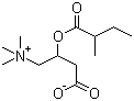 CAS # 31023-25-3, 2-Methylbutyroylcarnitine, 3-(2-Methylbutanoyloxy)-4-trimethylazaniumylbutanoate, 3-Carboxy-N,N,N-trimethyl-2-(2-methyl-1-oxobutoxy)-1-propanaminium inner salt