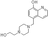 CAS 登录号：312611-92-0, 5-[[4-(2-羟基乙基)-1-哌嗪基]甲基]-8-喹啉醇