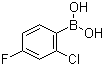 structure of CAS# 313545-72-1, 2-Chloro-4-fluorophenylboronic acid