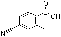 structure of CAS# 313546-18-8, 2-Methyl-4-cyanophenylboronic acid