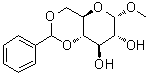 structure of CAS# 3162-96-7, Methyl 4,6-O-benzylidene-alpha-D-glucopyranoside
