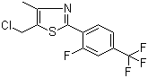 CAS 登录号：317319-37-2, 5-(氯甲基)-2-[2-氟-4-(三氟甲基)苯基]-4-甲基-1,3-噻唑