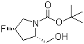 structure of CAS# 317356-27-7, (2S,4S)-4-Fluoro-2-(hydroxymethyl)pyrrolidine-1-carboxylic acid tert-butyl ester