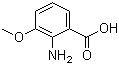 structure of CAS# 3177-80-8, 2-Amino-3-methoxybenzoic acid