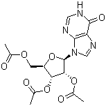 structure of CAS# 3181-38-2, 2',3',5'-Triacetylinosine