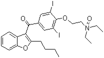 CAS 登录号：318267-30-0, 胺碘酮 N-氧化物, 2-丁基-3-苯并呋喃基-[4-(2-二乙氨基乙氧基)-3,5-二碘苯基]甲酮 N-氧化物