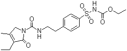 structure of CAS# 318515-70-7, 4-[2-(3-乙基-4-甲基-2-氧代-3-吡咯啉-1-甲酰胺基)乙基]-苯磺酰基氨基甲酸乙酯