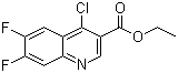 structure of CAS# 318685-01-7, 4-Chloro-6,7-difluoro-3-quinolinecarboxylic acid ethyl ester