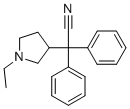 CAS # 3212-87-1, 2-(1-Ethylpyrrolidin-3-yl)-2,2-diphenylacetonitrile