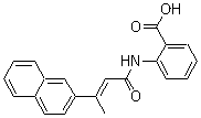 CAS # 321674-73-1, BIBR 1532, 2-[[(2E)-3-(2-Naphthalenyl)-1-oxo-2-butenyl]amino]benzoic acid