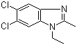 structure of CAS# 3237-62-5, 5,6-Dichloro-1-ethyl-2-methylbenzimidazole