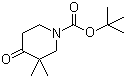 structure of CAS# 324769-06-4, 3,3-二甲基-4-氧代-1-哌啶羧酸叔丁酯