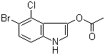 structure of CAS# 3252-36-6, 5-Bromo-4-chloro-1H-indol-3-ol 3-acetate