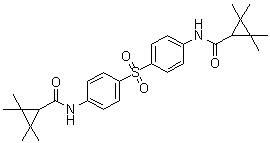 structure of CAS# 329059-55-4, N,N'-(磺酰基二-4,1-亚苯基)二[2,2,3,3-四甲基环丙烷甲酰胺