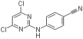 structure of CAS# 329187-59-9, 4-[(4,6-二氯-2-嘧啶基)氨基]苯腈