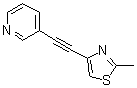 structure of CAS# 329205-68-7, 3-[(2-甲基-1,3-噻唑-4-基)乙炔基]吡啶