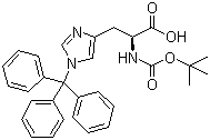structure of CAS# 32926-43-5, N-Boc-N'-三苯甲基-L-组氨酸