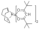 structure of CAS# 329735-79-7, 双(2,2,6,6-四甲基-3,5-庚二酮酸)(1,5-环辛二烯)钌