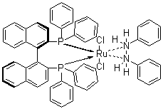 structure of CAS# 329736-05-2, Dichloro[(S)-(-)-2,2'-bis(diphenylphosphino)-1,1'-binaphthyl][(1S,2S)-(-)-1,2-diphenylethylenediamine]ruthenium(II)