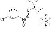 structure of CAS# 330645-87-9, 5-Chloro-1-[bis(dimethylamino)methylene]-1H-benzotriazolium 3-oxide hexafluorophosphate