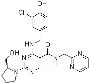 CAS 登录号：330785-05-2, 4-[[(3-氯-4-羟基苯基)甲基]氨基]-2-[(2S)-2-(羟基甲基)-1-吡咯烷基]-N-(2-嘧啶基甲基)-5-嘧啶甲酰胺